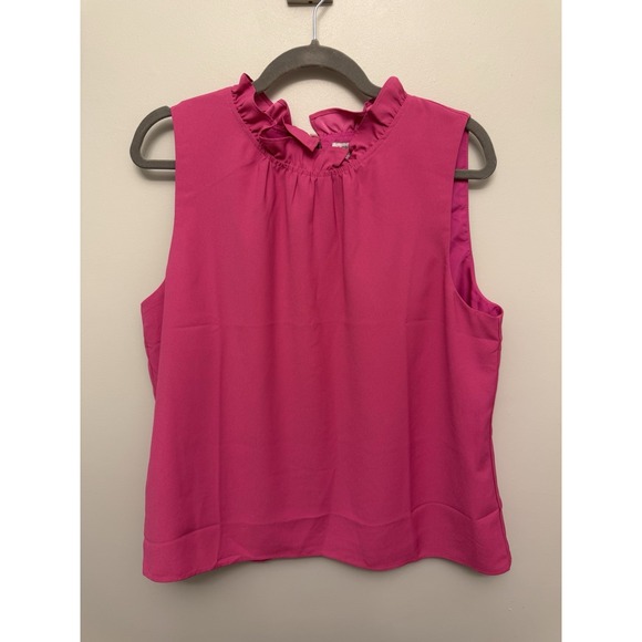 Sleeveless Ruffle-Neck Blouse - Picture 2 of 9